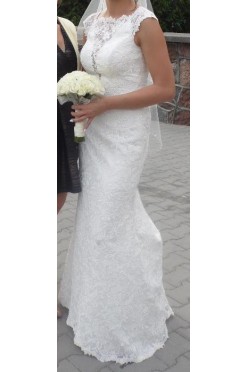 Koronkowa suknia ślubna syrenka rozm 38