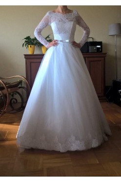 Śliczna suknia ślubna - rozmiar 38 - 168 cm