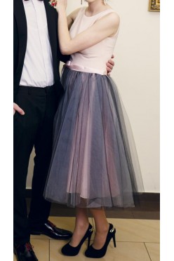 Suknia dla druchy lub na poprawiny -Pudrowy róż/tiul