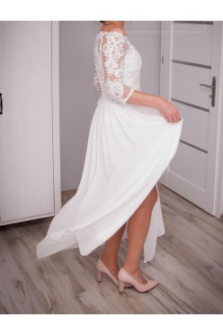 Suknia ślubna ivory z rozporkiem