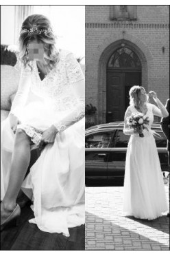 Rustykalna suknia ślubna 36/38