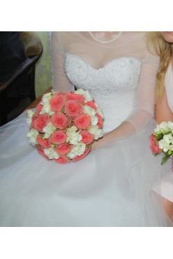 Suknia ślubna + halka+ bolerko