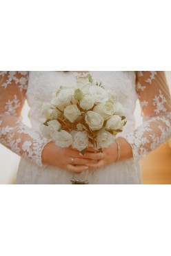 piękna suknie ślubna wg własnego projektu