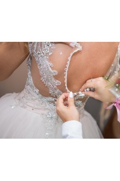 Suknia ślubna s 36 34 princeska nude pódrowy róż