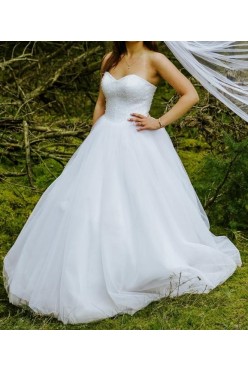 Piękna suknia ślubna księżniczka 162 cm +7 cm