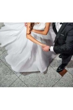 Śliczna suknia ślubna, r.36, 163 cm+ obcas 6 cm