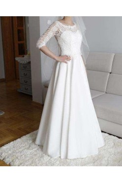 Elegancka suknia ślubna, gipiura, Białystok