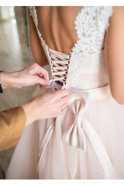 Suknia ślubna Victoria Soprano Joyce roz. 34 36 pudrowy róż