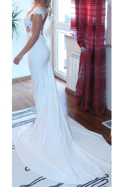 Sprzedam suknię ślubną rybkę/syrenkę rozm. 36/38 + buty