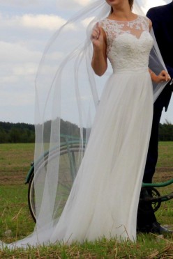 Suknia ślubna VIVIEN off white śmietankowa rozm. 36