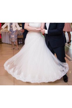 Suknia ślubna princeska księżniczka gorset perły 40