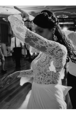 Rustykalna Suknia Ślubna Boho "Herms Aragonite" Romantyczna