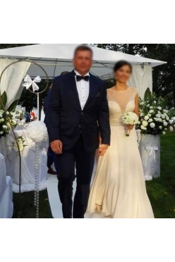 SUKNIA ŚLUBNA ECRU rozm. 36 / 38