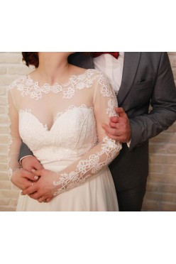 Muślinowa suknia ślubna