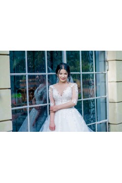 Suknia ślubna 38 Śmietanowa