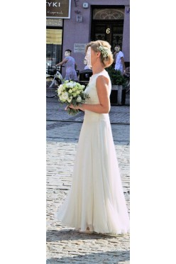 Suknia ślubna rozm. 36/38 jedwab (Styl boho/rustykalny)