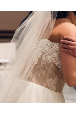 Niepowtarzalna suknia ślubna! r.38-44 Cielisty gorset