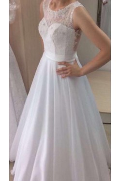 Suknia ślubna- Giorach, r.L -42 ! Długa! Szyta na 190 cm!