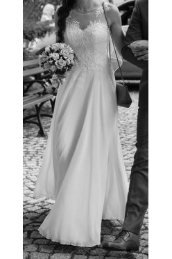 Suknia MS Moda (ivory) + GRATIS