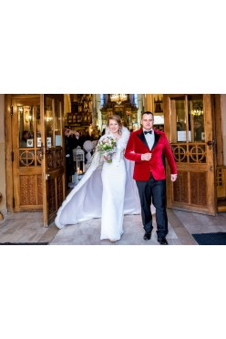 Piękna PELERYNA ślubna . Efekt wow . Roz. UNIWERSALNY .