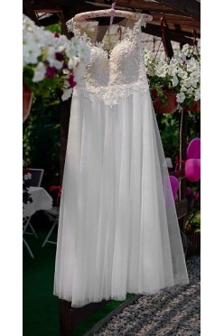 suknia  ślubna dla niskiej 155cm + 5cm obcas rozm.36-38