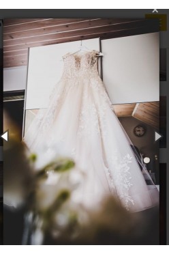 Włoska suknia ślubna beżowo kremowa 38 178