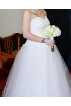 Suknia ślubna typu princessa biala 38-42