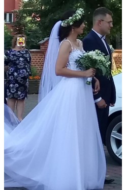 suknia ślubna z kolekcji Agnes 2018/2019 + 2 welony