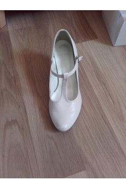 Buty ślubne rozm. 37 (dł. wkładki ok. 25 cm), kolor ecru