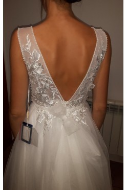 SUKNIA ŚLUBNA gabbiano MADONNA 36/38 z trenem