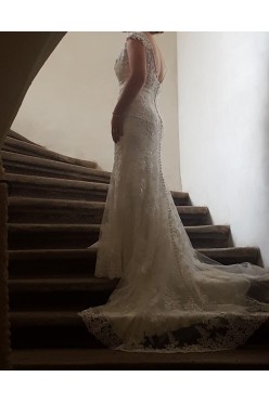 Piękna suknia ślubna projektanta Justina Alexandra 8787