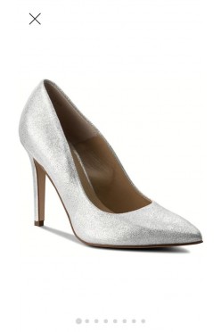 buty NOWE 36 biale Solo femme srebrne ślub wesele
