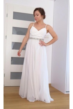 Piękna zjawiskowa boho suknia ślubna / rozmiar 36/38