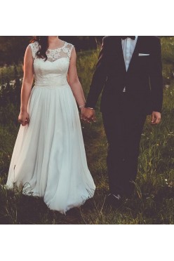 Muślinowa suknia ślubna