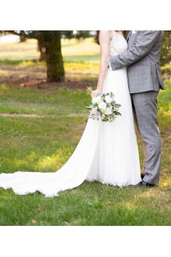 Wygodna suknia ślubna roz. indywidualny 36/38