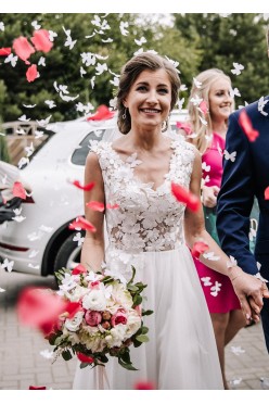 Suknia ślubna Place for dress XS 34 miękki tiul ecru