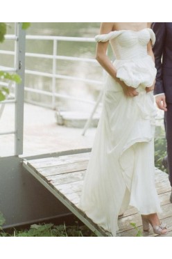 Jedwabna suknia ślubna