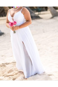 SUKNIA ŚLUBNA idealna na plaże rom 42