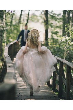 Suknia ślubna - pudrowy róż - salon Carmen