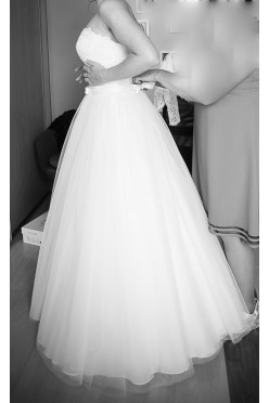 Suknia ślubna princeska, ecru, rozmiar ok. 36