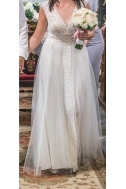 Przepiękna, wygodna suknia ślubna, rozm. 36/38, 1000 zł!!!