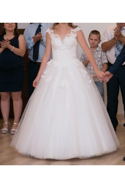 Suknia Ślubna Śnieżnobiała Księżniczka