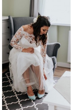 suknia ślubna  38/40. tiul , koronka, boho