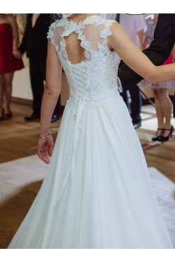 Zwiewna Suknia Ślubna biała