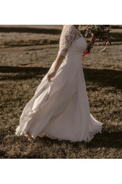 Suknia Ślubna MS MODA 3/4 rękaw roz. 40/42