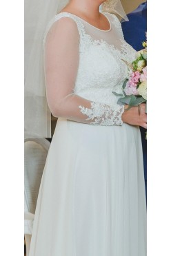 Suknia ślubna wg własnego projektu - kolor IVORY