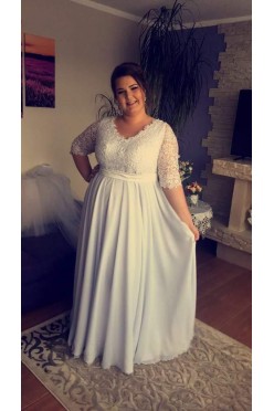 Suknia ślubna koronka plus size