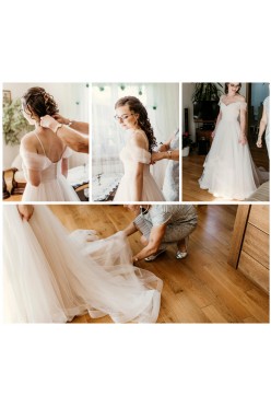 Piaskowa suknia Justin Alexander 6158