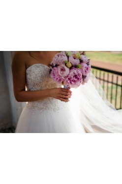 Piękna Suknia Ślubna, kształt litery A, Salon Mavi rozm: 38