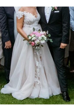 Suknia ślubna dopinany tren Gabbiano Warszawa